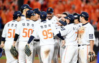 [포토] 한국시리즈 진출 확정한 한화 이글스