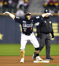 [포토]한화 손아섭, 2루타 세리머니