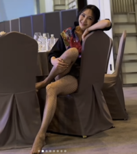 채시라, 57세의 각선미는 이 정도 ‘아찔한 그물 패션’ [★SNS]