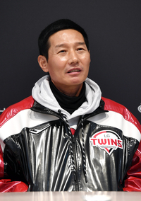 [포토]3차전 출사표 밝히는 LG 염경엽 감독