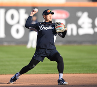 [포토] 수비 훈련하는 하주석