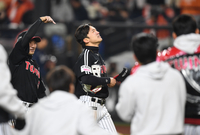 [포토] KS 4차전 승리 후 눈물 흘리는 박해민