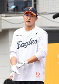 [포토]KS 3차전 준비하는 한화 채은성