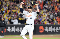 [포토]한화 와이스, 7이닝 무실점 포효