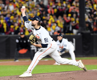 [포토]한화 와이스, 한국시리즈 4차전 선발 등판