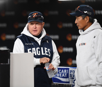 [포토] 김경문 감독 ‘오늘도 이겨야 해’