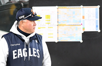 [포토]한국시리즈 5차전 치르는 한화 김경문 감독