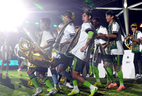 [포토]전북 이승우-송범근-송민규-전진우, 다함께 춤을!