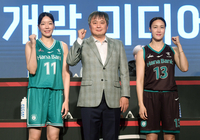 [포토]하나은행 양인영-이상범 감독-김정은, 파이팅!