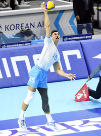 [포토]대한항공 러셀의 강력한 서브