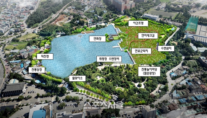 덕진공원,  체류형 문화공원으로 점차 고도화... ‘덕진공원 열린광장 조성사업’ 완료