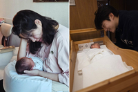 ‘쌍둥이 아들 출산’ 한민용 앵커, 김민관 기자와 달콤한 육아 근황 공개...“정말 천사 같아”