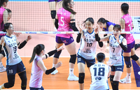 [포토] 환호하는 GS칼텍스 선수들 ‘좋았어“