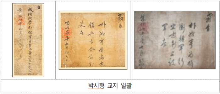 박시형 교지 일괄. 사진|강원특별자치도청