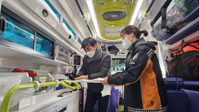 [강원소방]영월, 응급의료지도의사 구급차 동승실습