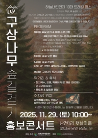 인제군마케팅센터, ‘구상나무 숲길 걷기 홍보 콘서트’ 11월 29일 개최