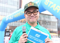 [포토]스포츠서울 하프마라톤 MC 맡은 김승진