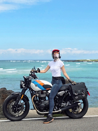 오정연, 화보 같은 제주 바이크 라이딩 공개...‘자유분방+늘씬 뒤태’ 매력 폭발