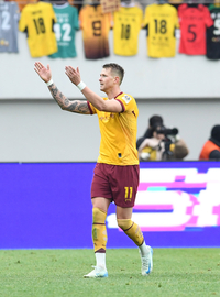 [포토]동점골에 기뻐하는 광주 프리드욘슨