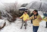 육동한 춘천시장, 서면 안보리 호우 피해 복구 공사 현장 방문