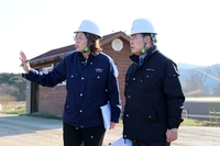 김산 무안군수, ‘늘어지 파크골프장’ 건설 현장 점검