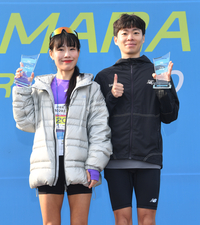 [포토]스포츠서울 하프마라톤, 남녀 10km 1위의 주인공