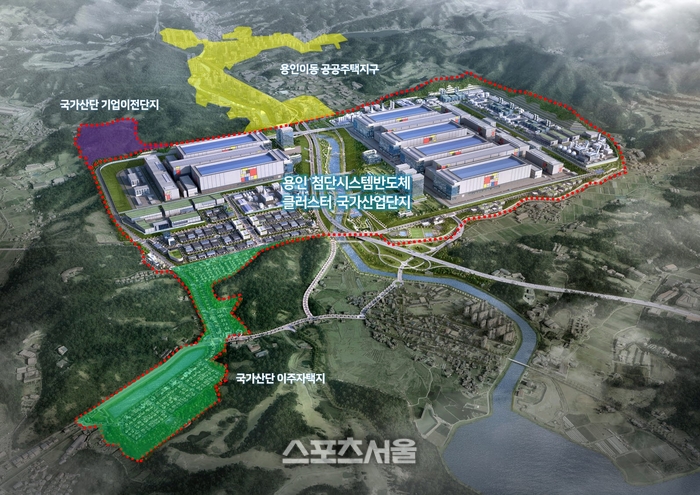 이동남사 ‘용인 첨단시스템반도체 국가산업단지 조감도. 제공=용인시