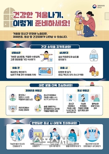 전남도, 한파 속 한랭질환 예방 위한 건강관리 당부