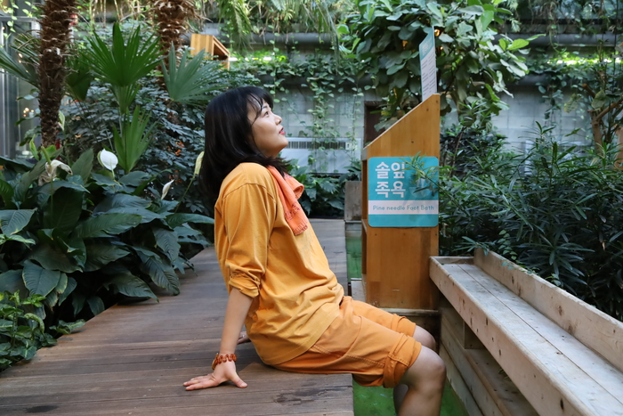 간단히 족욕을 할 수 있는 솔잎족욕탕이 마련돼 있다. 사진 | 양평헬스케어