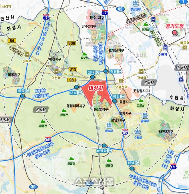 화성시, 봉담3 공공주택지구 지구계획 승인·고시
