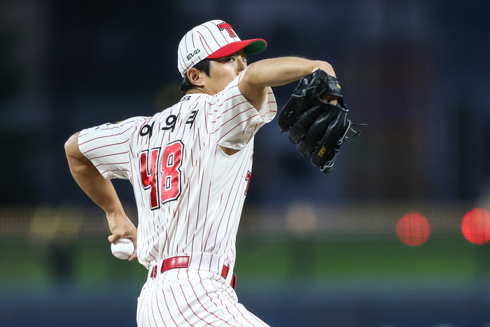 KIA 이의리가 29일 광주-기아 챔피언스 필드에서 열린 2025 KBO리그 정규시즌 NC전에 선발로 나서 역투하고 있다. 사진 | KIA 타이거즈