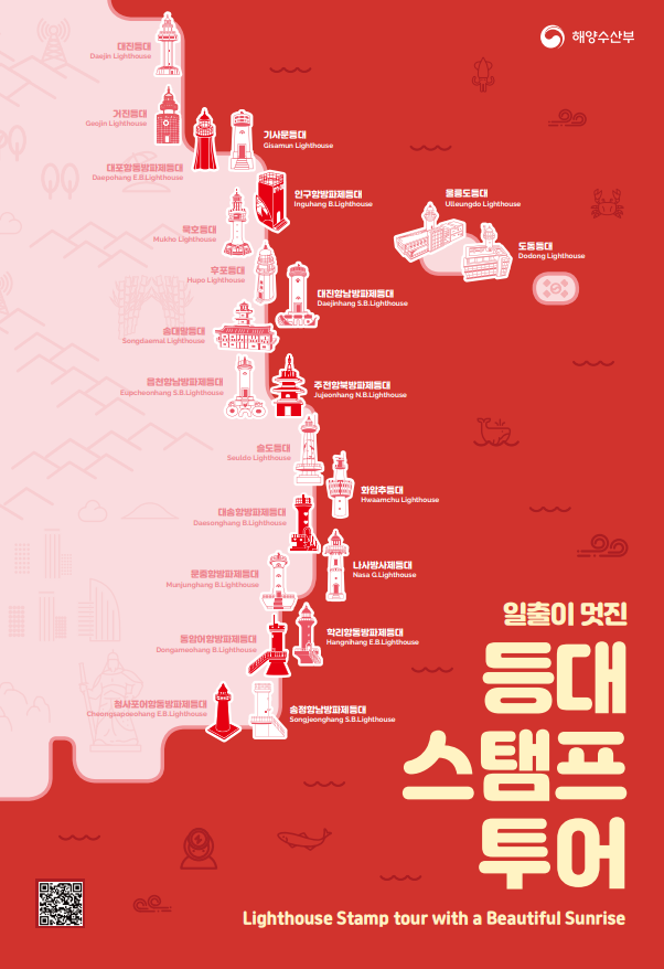 일출이 멋진 등대스탬프투어 포스터