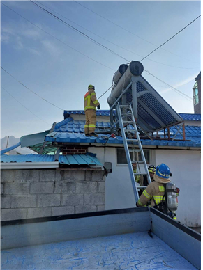 [강원소방]영월, 소방간부의 책임감 있는 초기 대응