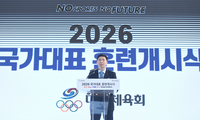 [포토] 유승민 대한체육회장 ‘노스포츠 노퓨처’