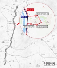 용인시,시내버스 20번 ‘모현 몬테로이 아파트’ 내부 경유