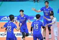 [포토] 환호하는 우리카드 선수들