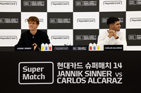 첫 ‘방한’ 슈퍼매치 앞둔 알카라스와 신네르 “좋은 라이벌 구도, 한국서 2026년 첫 경기 치를 수 있어 좋다”[SS현장]