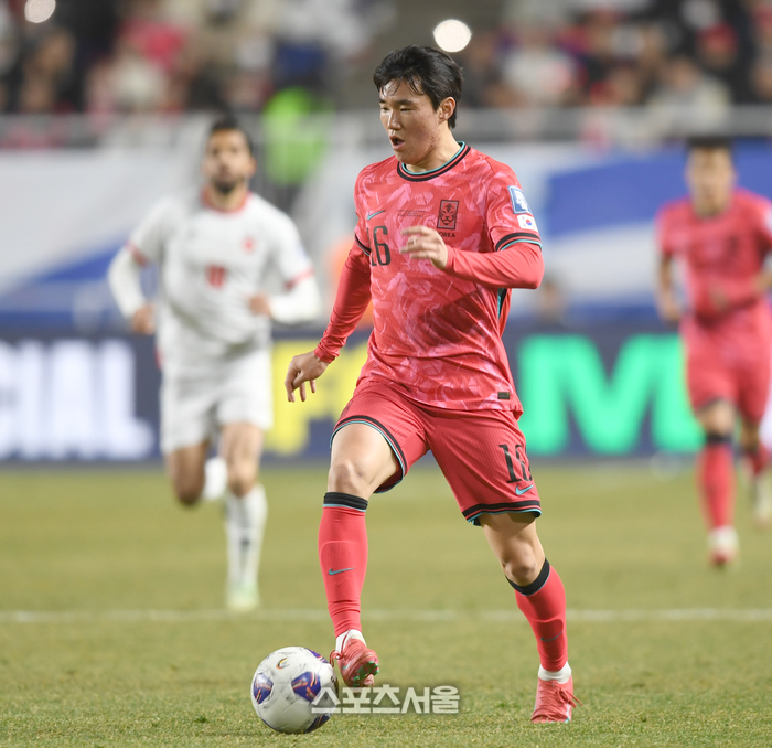 지난해 3월 요르단과 월드컵 예선을 뛰는 양현준.