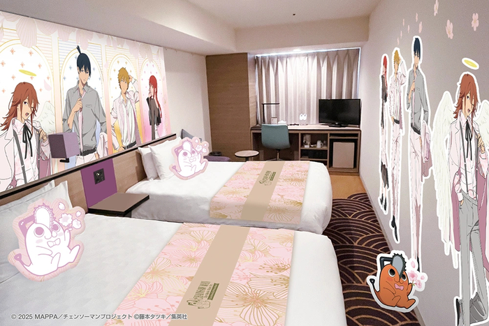 글로벌 히트작 ‘체인소맨’ 입은 도쿄 호텔…“보는 애니에서 자고 먹는 체험으로”