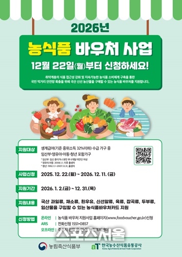 진도군, 취약계층 식생활 지원… 농식품 바우처 신청 접수