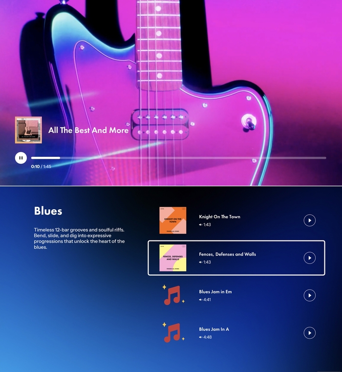 기타 학습 플랫폼 ‘ 앱 화면 이미지. 사진 | 삼성전자