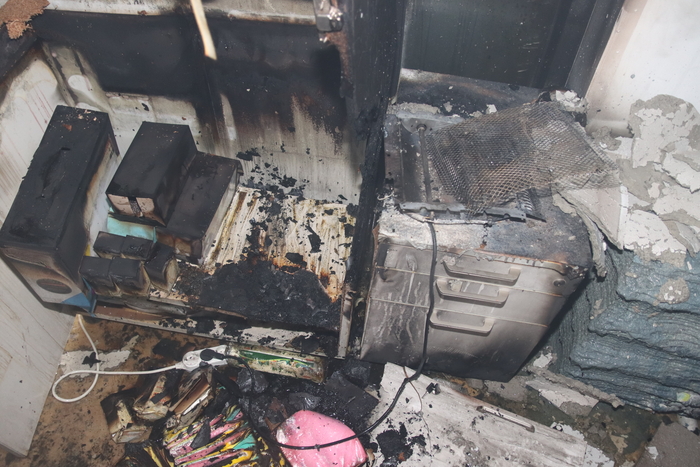 난방기기 화재 모습. 사진|강원특별자치도 소방본부