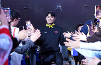 [포토]올스타 팬투표 1위 유기상, 환한 미소로