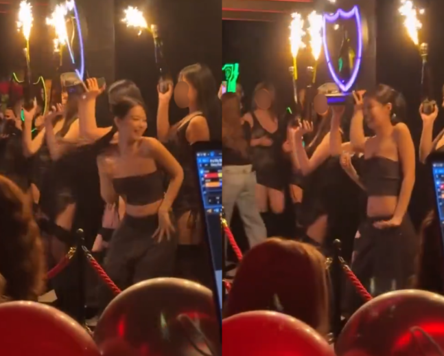 생일파티를 즐기고 있는 제니. 사진 | X(옛 트위터) 캡처