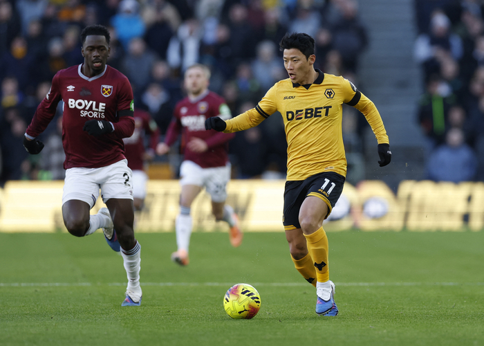 황희찬. 사진 | 울버햄턴=로이터연합뉴스