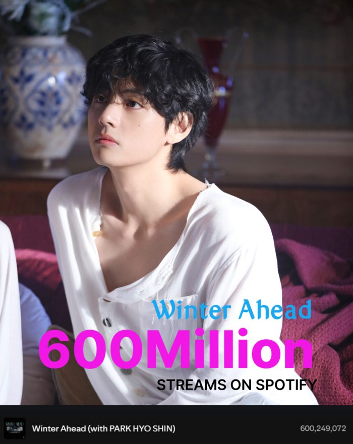 뷔 ‘윈터 어헤드’, 스포티파이 6억 돌파…367일 차트 롱런