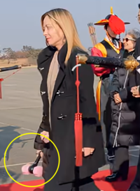 伊 멜로니 딸의 ‘블랙핑크 응원봉’…정상회담보다 눈길 끈 한컷