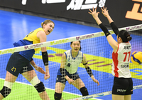 포토]공격 성공하는 현대건설 카리