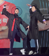 [포토] 사자보이스로 변신한 신영석-최민호