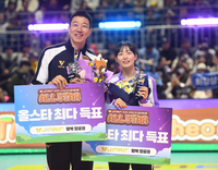[포토] 올스타 최다 득표 받은 신영석-김다인